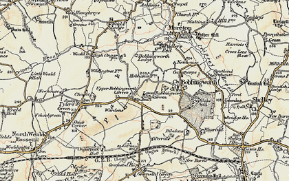 Old map of Bovinger in 1898