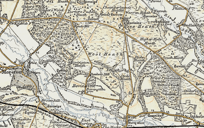 Old map of Bovington Camp in 1899-1909