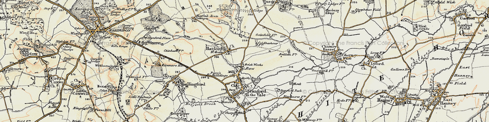 Old map of Bow in 1897-1899