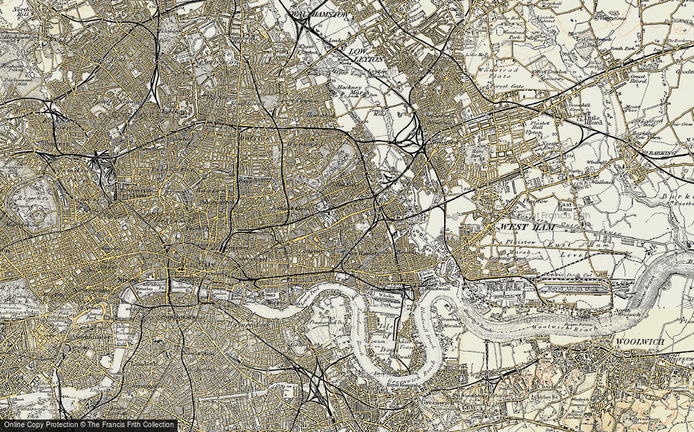 Old Map of Bow, 1897-1902 in 1897-1902