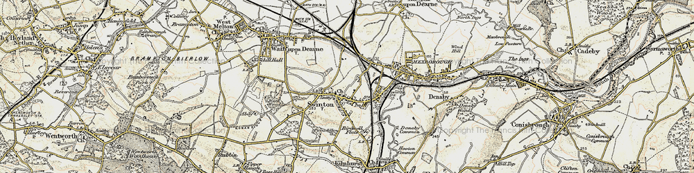 Old map of Bow Broom in 1903