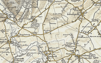 Old map of Bowbeck in 1901