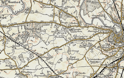 Old map of Woodcote in 1902