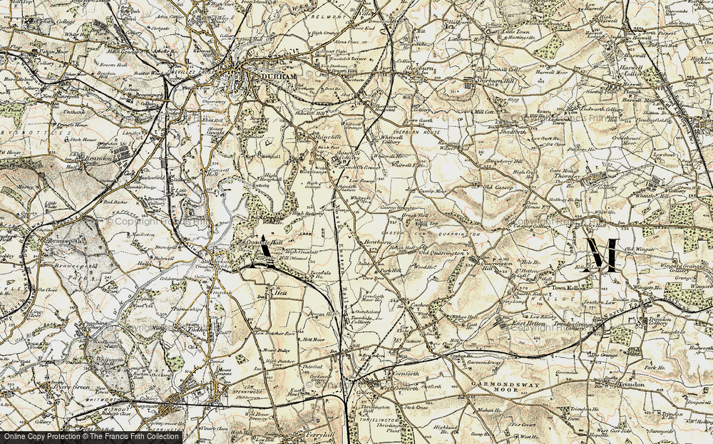 Old Map of Bowburn, 1901-1904 in 1901-1904
