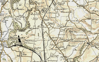 Old map of Bowburn in 1901-1904