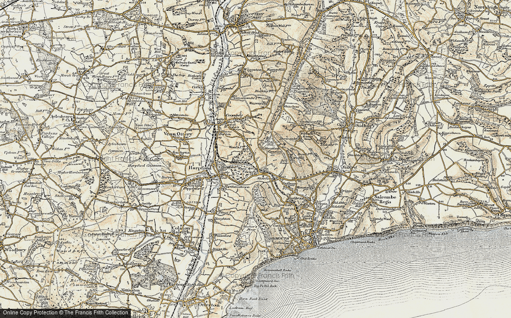 Old Map of Bowd, 1899 in 1899