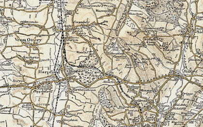 Old map of Bowd in 1899