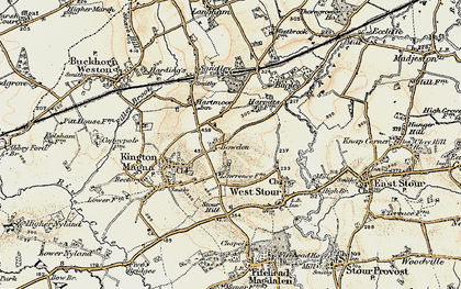 Old map of Bowden in 1897-1909