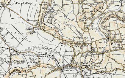 Old map of Bowdens in 1898-1900