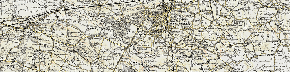 Old map of Bowdon in 1903