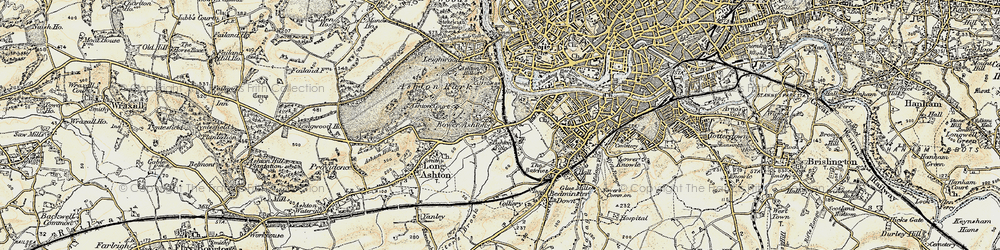 Old map of Ashton Court in 1899