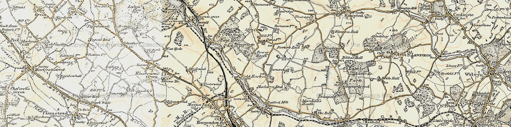 Old map of Bower Heath in 1898-1899