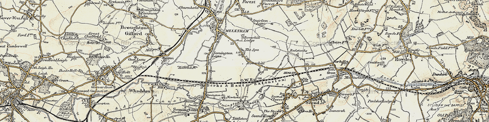 Old map of Bowerhill in 1898-1899