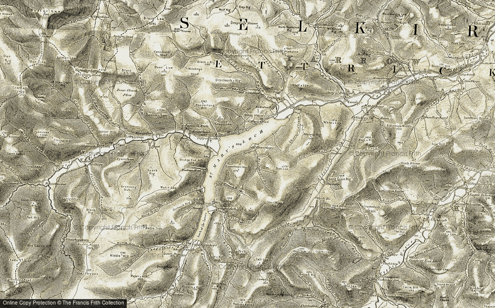 Old Map of Historic Map covering Berryknowe Burn in 1904