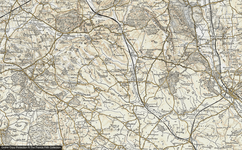 Old Map of Bowers, 1902 in 1902