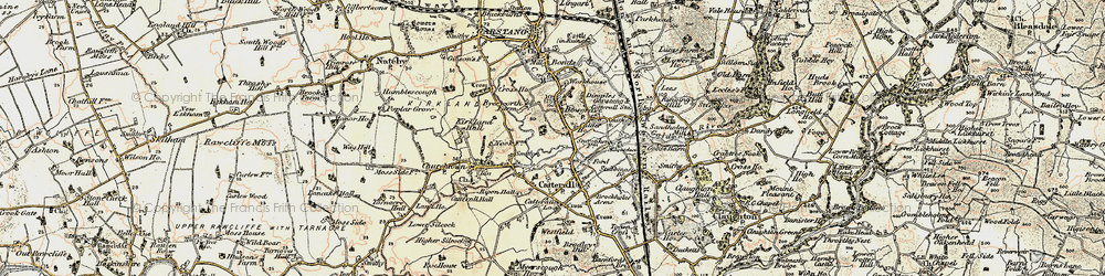 Old map of Bowgreave in 1903-1904