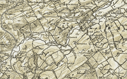 Old map of Bowismiln in 1901-1904