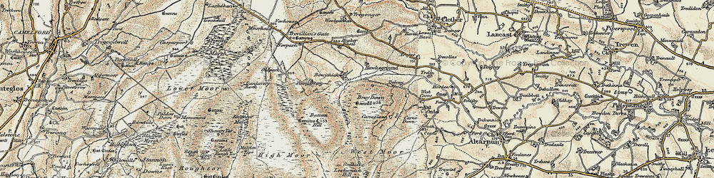Old map of Buttern Hill in 1900