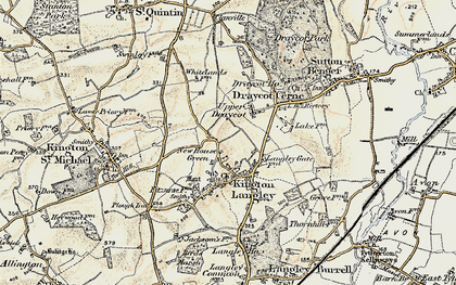 Old map of Bowldown in 1898-1899