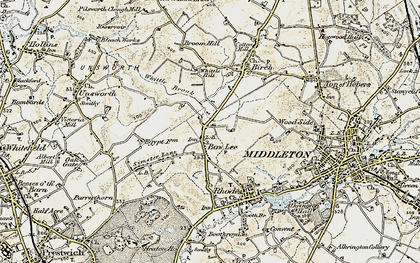 Old map of Whittle Brook in 1903
