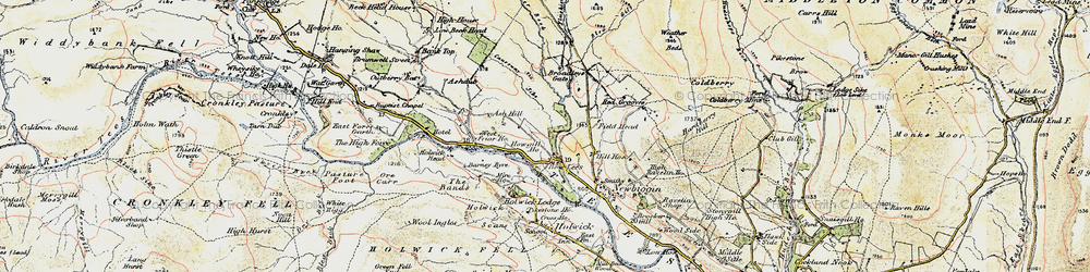 Old map of Bowlees in 1904