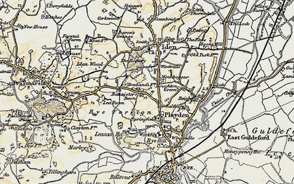 Old map of Bowler's Town in 1898