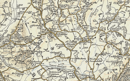 Old map of Bowley Lane in 1899-1901