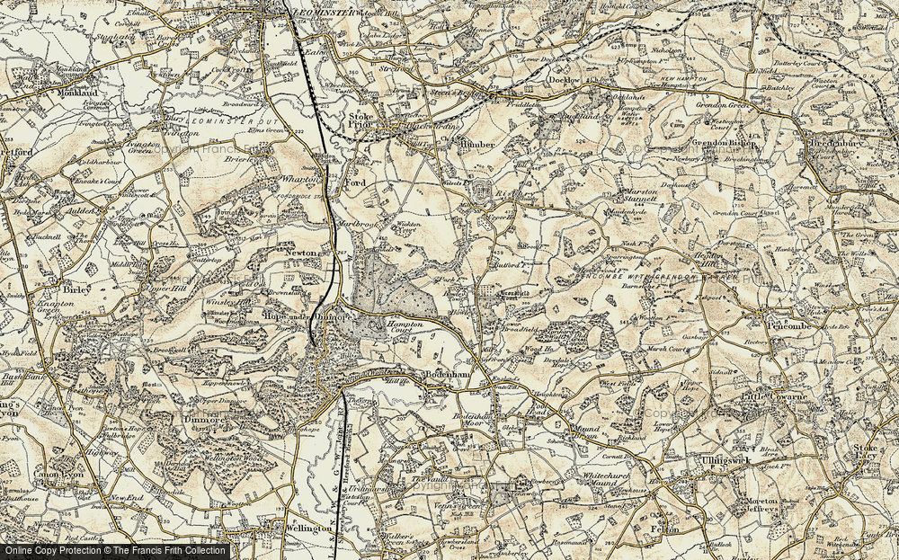 Old Map of Bowley Town, 1899-1901 in 1899-1901