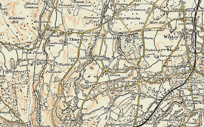 Old map of Thursley Lake in 1897-1909