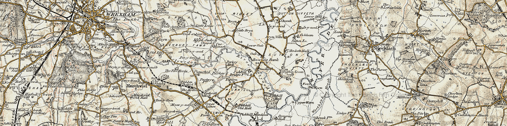 Old map of Bowling Bank in 1902
