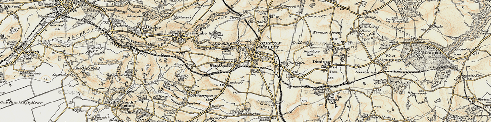 Old map of Bowlish in 1899