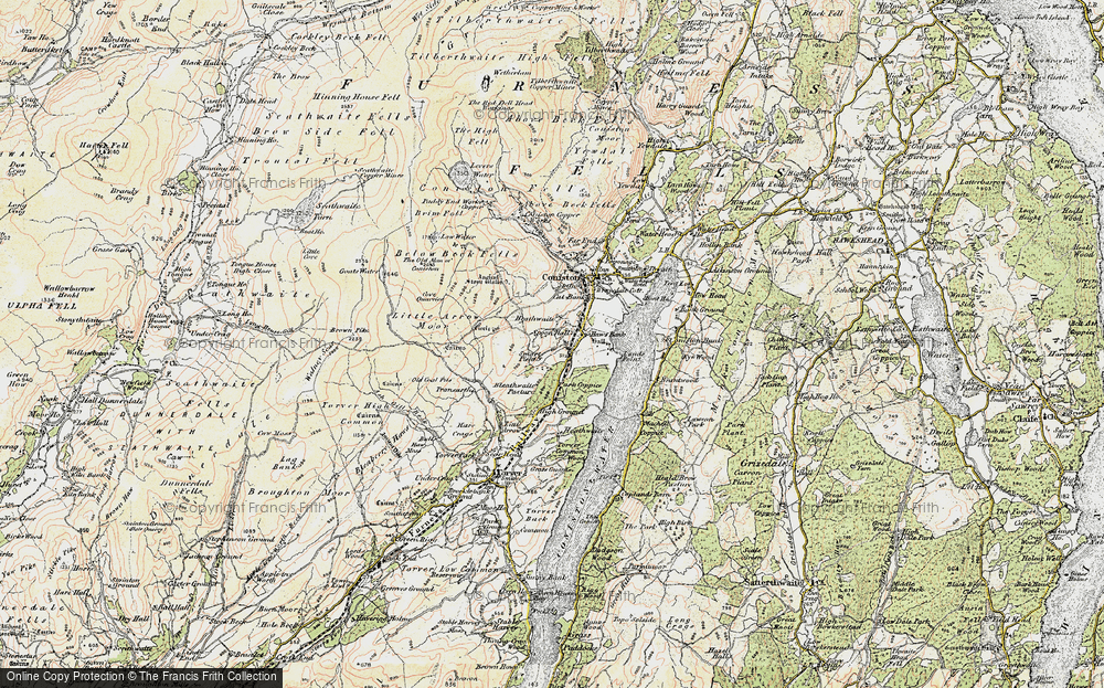 Old Map of Historic Map covering Below Beck Fells in 1903-1904