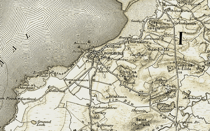 Old map of Tom na Crior in 1905-1907