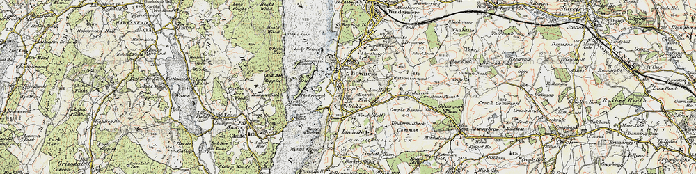Old map of Lindeth in 1903-1904