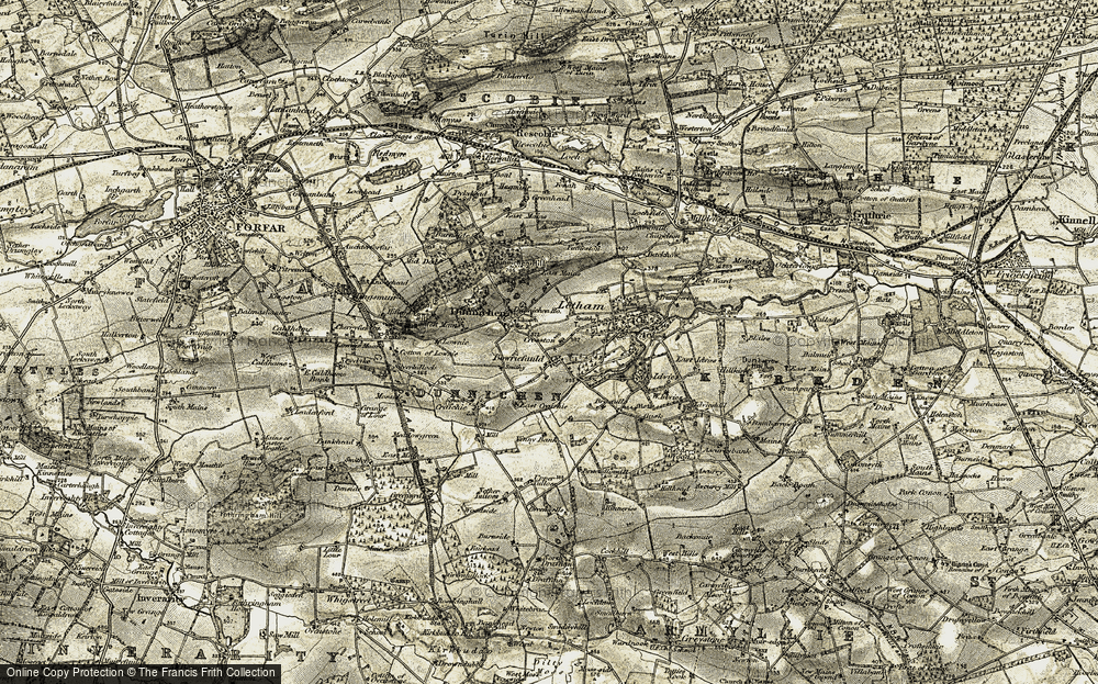 Old Map of Bowriefauld, 1907-1908 in 1907-1908