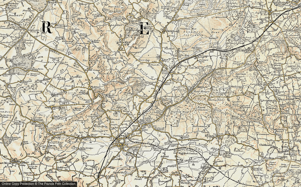 Old Map of Historic Map covering Batt's Brook in 1897-1900