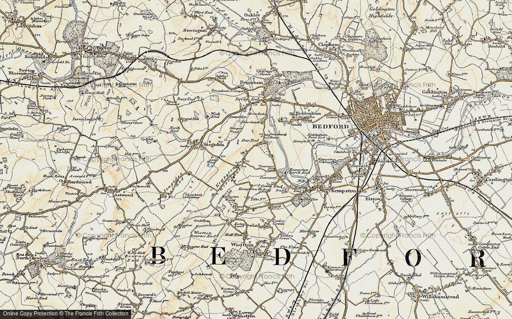 Old Map of Box End, 1898-1901 in 1898-1901