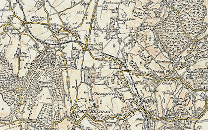 Old map of Boxbush in 1899-1900