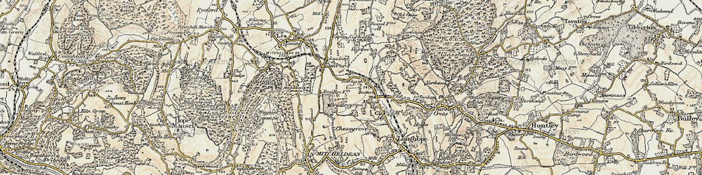 Old map of Boxbush in 1899-1900