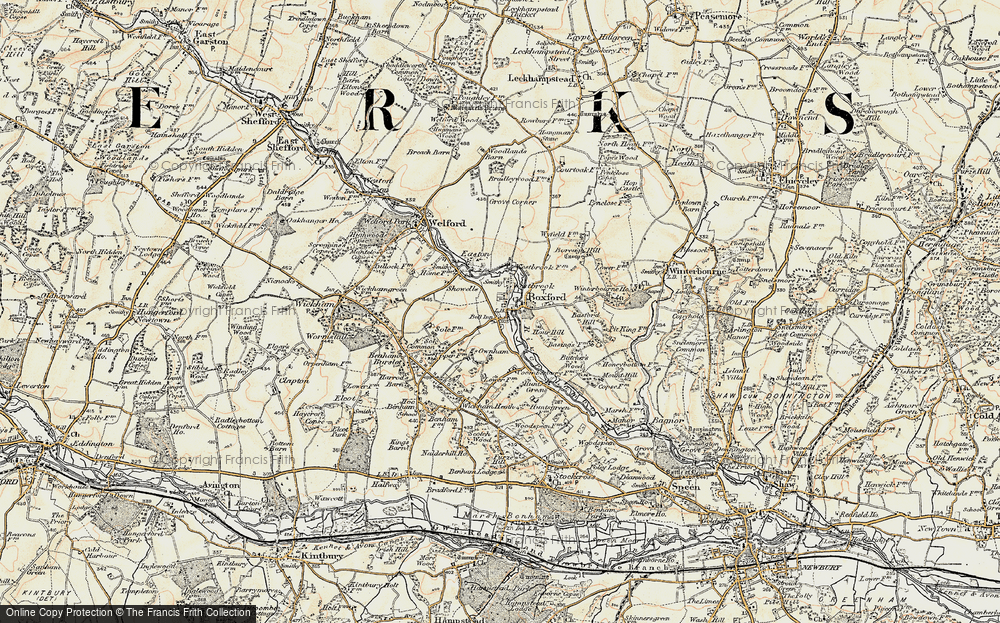 Old Map of Boxford, 1897-1900 in 1897-1900