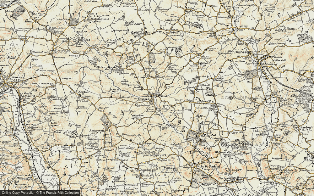 Old Map of Boxford, 1898-1901 in 1898-1901