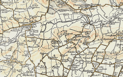 Old map of Boxted Lodge in 1898-1899