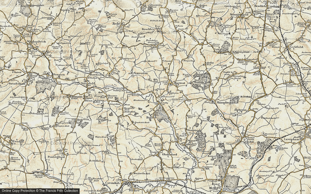 Old Map of Boxted, 1899-1901 in 1899-1901