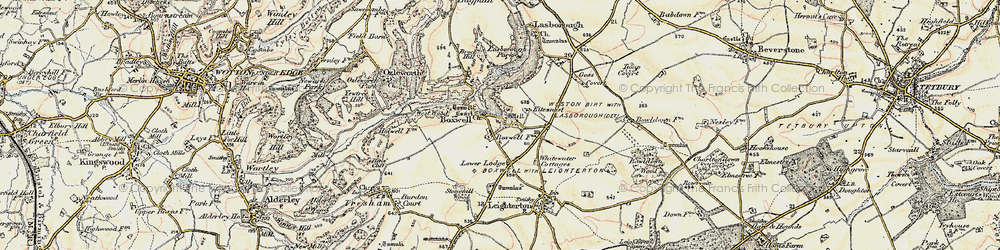 Old map of Boxwell in 1898-1899