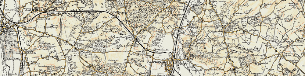 Old map of Boyatt Wood in 1897-1909