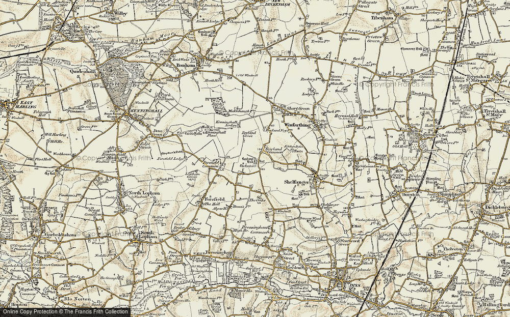 Old Map of Boyland Common, 1901 in 1901