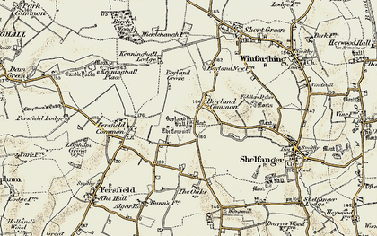 Old map of Boyland Common in 1901