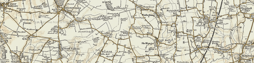 Old map of Boyland Common in 1901