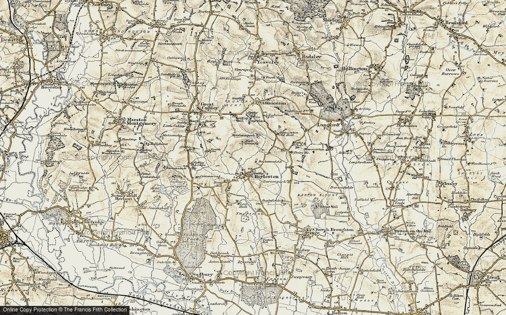 Old Map of Boylestonfield, 1902 in 1902