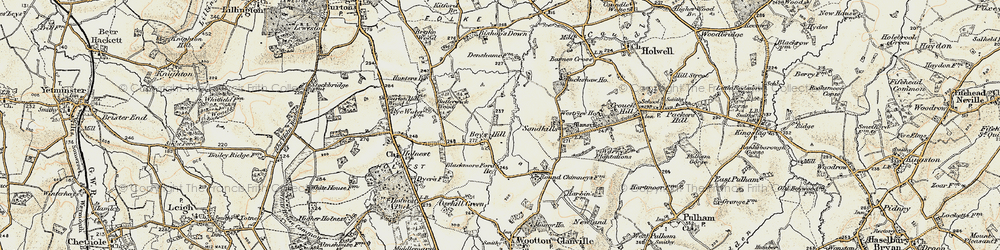 Old map of Boys Hill in 1899